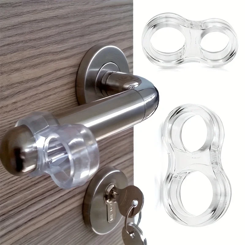 Handles Door Stopper Silicone Gel Door Stop Transparent Wall Protection Knob Bumper Furniture Protector Pad Handle