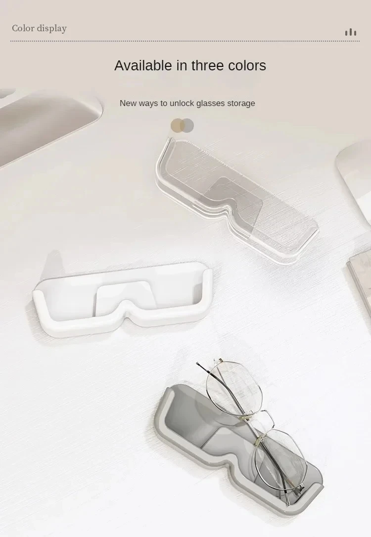 1/2/3PCSWand Montiert Gläser Lagerung Box Punch-freies Selbst-klebe Glas Vitrine Gläser lagerung Box Sonnenbrille Organizer – Detail 3