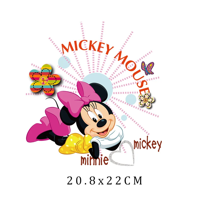 Disney Mickey Minnie Mouse Duck Patches Clothing Heat Transfer Stickers Iron  On T-shirt Patches For Clothes Kids Kawaii Custom - Patches - AliExpress