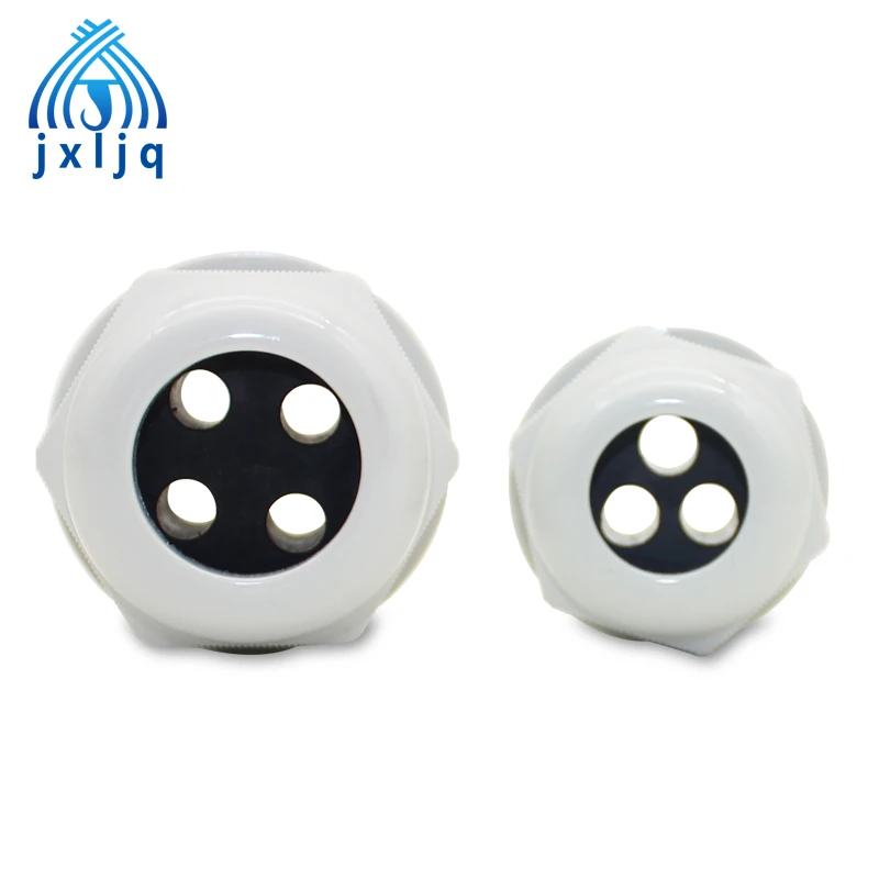 Ingressi Multipli Gamma Di Guarnizioni Sollievo Nylon M25 3 Fori 6-8Mm Pressacavo Nero Bianco Connettore In Plastica Pressacavo In Nylon