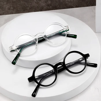 KAEDEK Trend Printed Frame Acetate Reading Glasses Men Eye Protection Anti-Blue Light Presbyopia Eyeglasses