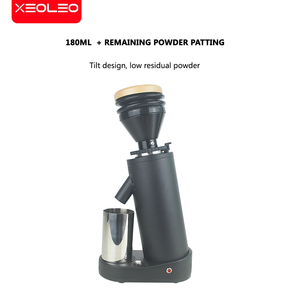 Electric Grinder Coffee Grinder XEOLEO Electric Coffee grinder 40mm Conical burr grinder blow hopper Titaninum/SS 150W Coffee bean machine miller