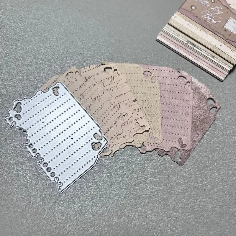 빈티지 미니 바인더 프레임 탄소강 스탬핑 몰드 (스크랩북, 저널링 장식 및 기프트 카드 제작용)