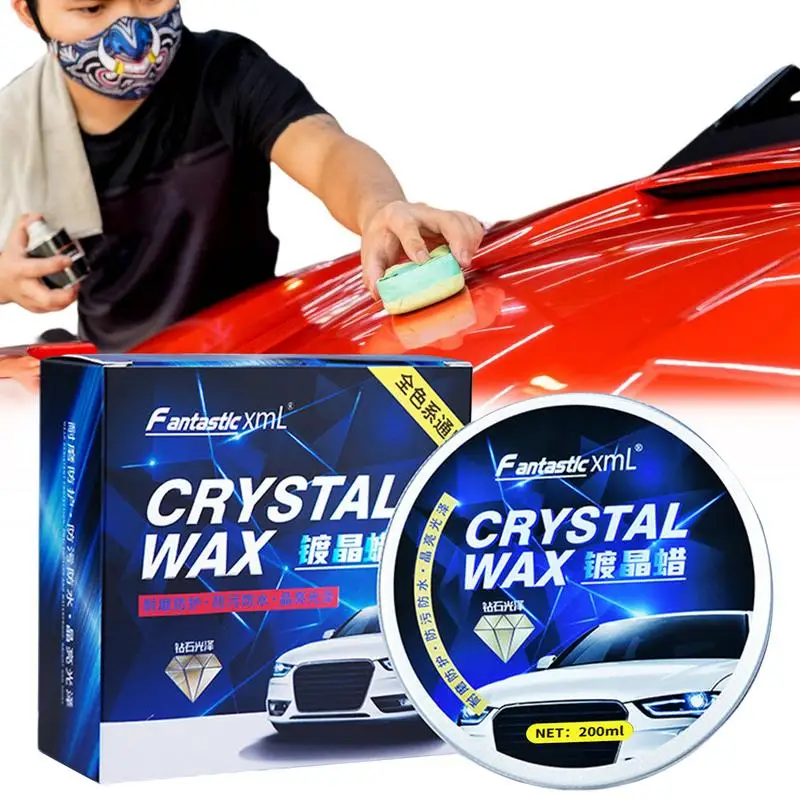 

Car Wax Crystal Plating Vehicle Coating Wax Glossy Top Coat Waterless Wash And For Automobile Details Polish Car Accessories