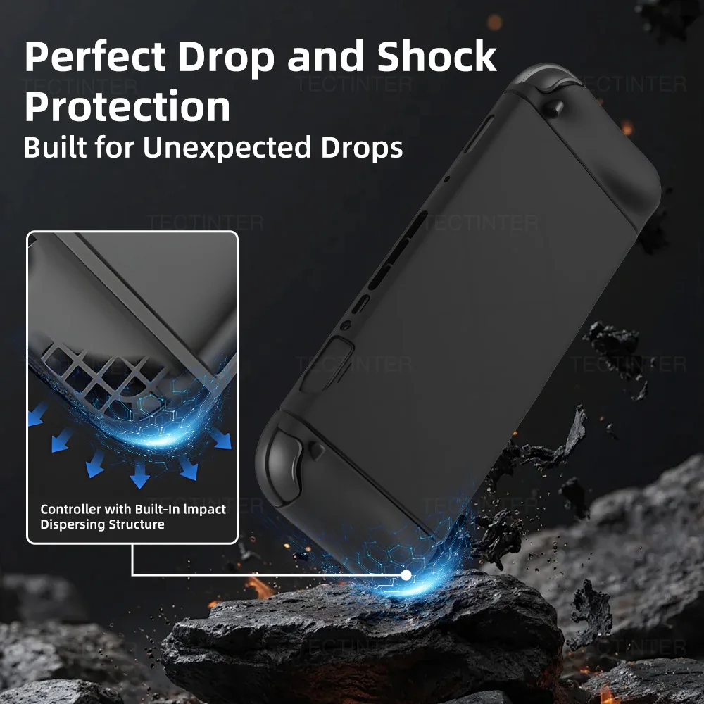 Silicone Split Anti-Slip Protective Cover for Nintendo Switch Console