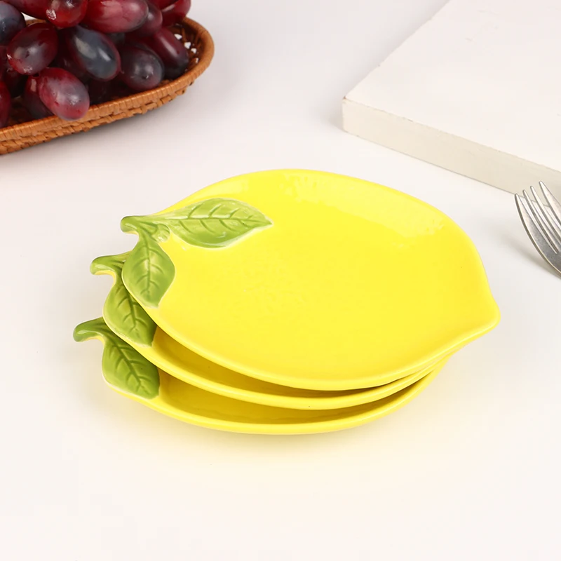 Cartoon Lemon Shaped Ceramic Dining Dish