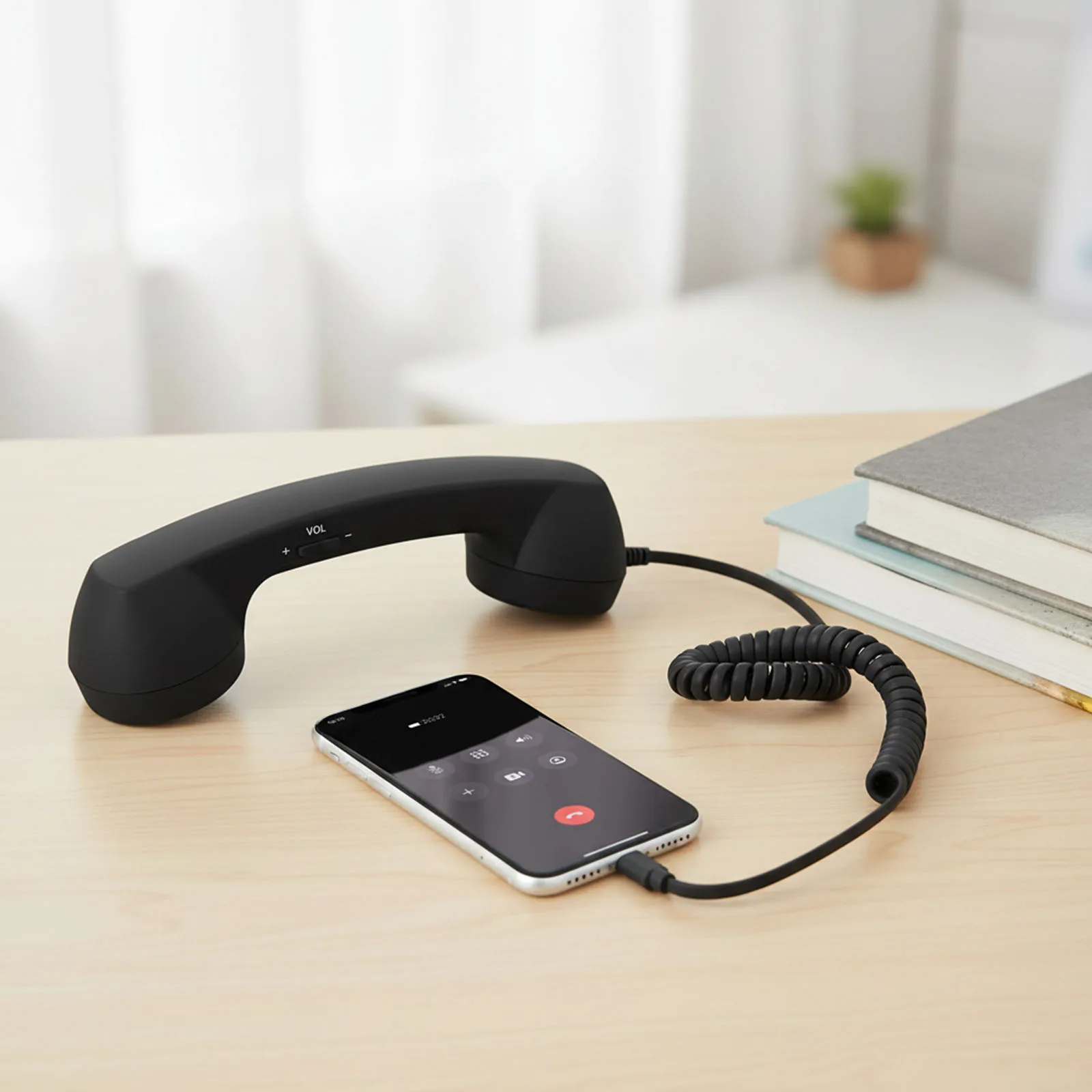 Ergonomic Vintage Wired Telephone Handset