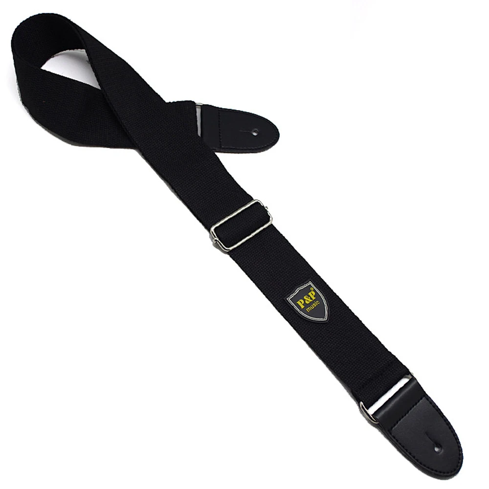 Colorful Cotton Guitar Strap - Soft Yellow and Sky Blue