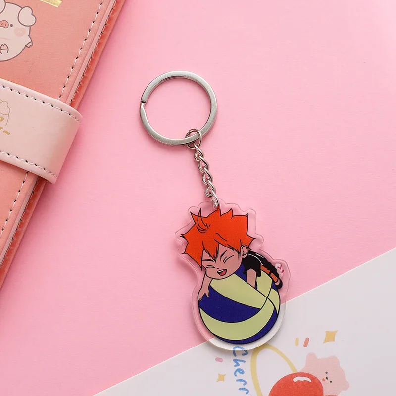 Cartoon Volleyball Boy Key Chain Ring Anime Haikyuu!! Keyring Cute Keychain Sleutelhanger Keychain Accessories Pendant Gift