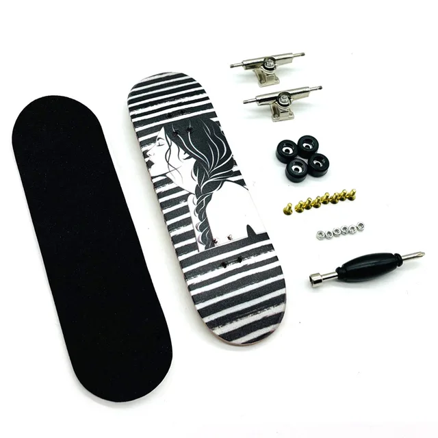 32mm fingerboard SkateBoard Wooden Fingerboard Toy Professional Stents Finger Skate Set Novelty Children Christmas Gift 2
