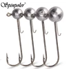 Spinpoler 5g 7g 10g 14g Jig Heads Fishing Hook Long Shank Round Ball High Carbon Steel Long For Soft Lure Worm Accessorie 4pcs 1