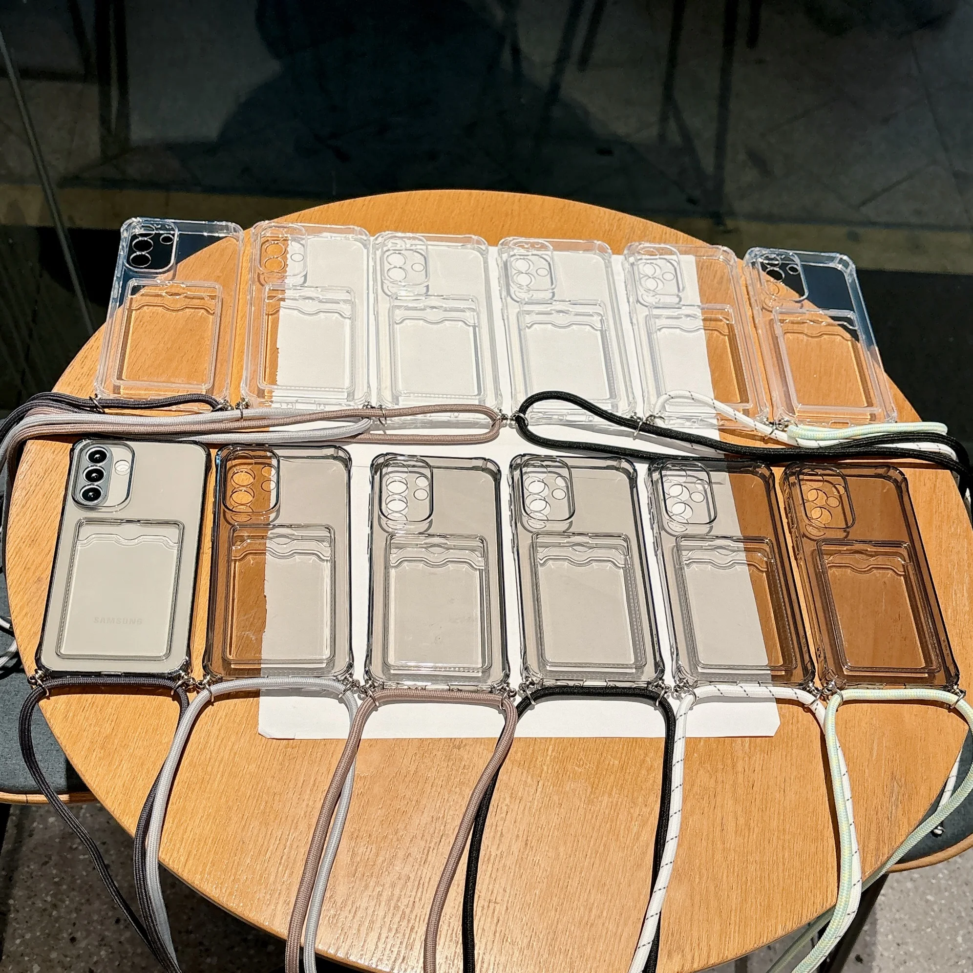 Clear Slot Crossbody Lanyard Card Case Cover