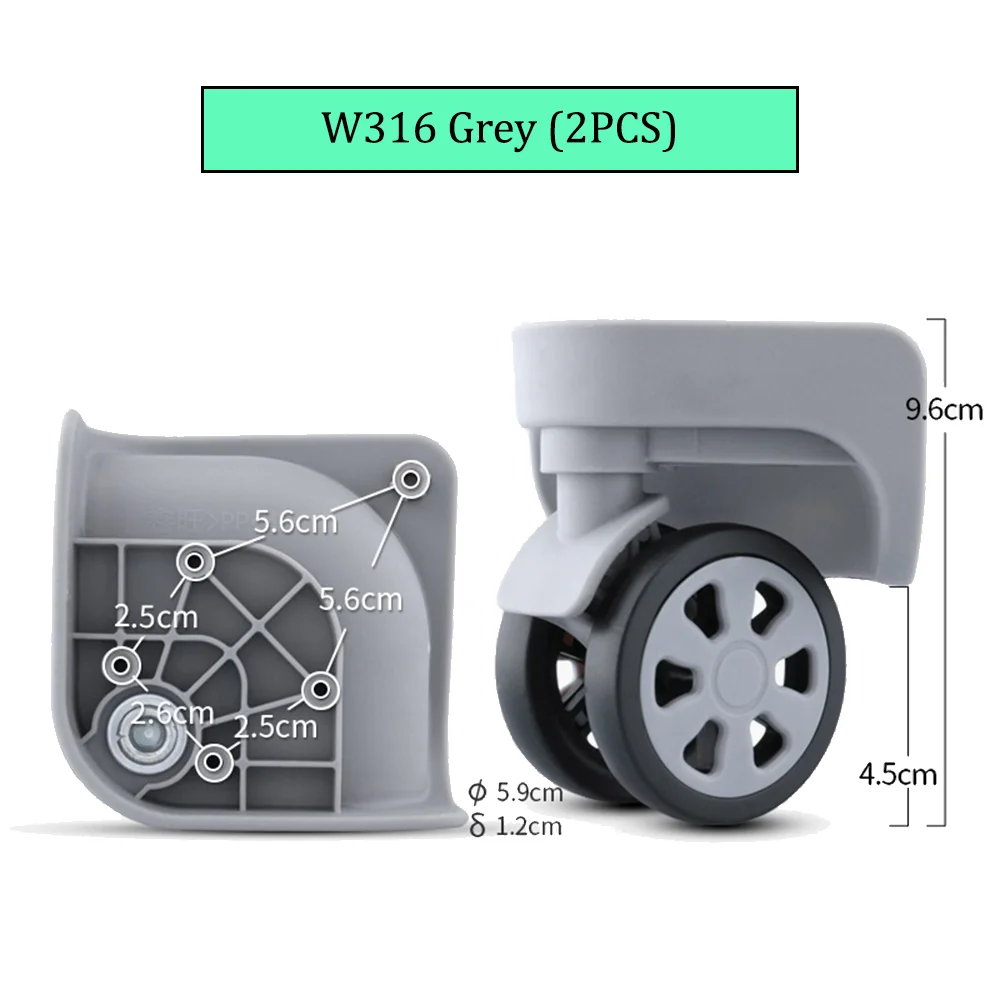 Suitable For W316 Versatile Trolley Luggage Accessories Universal Wheels Suitcase Strong Compression Casters Replacement