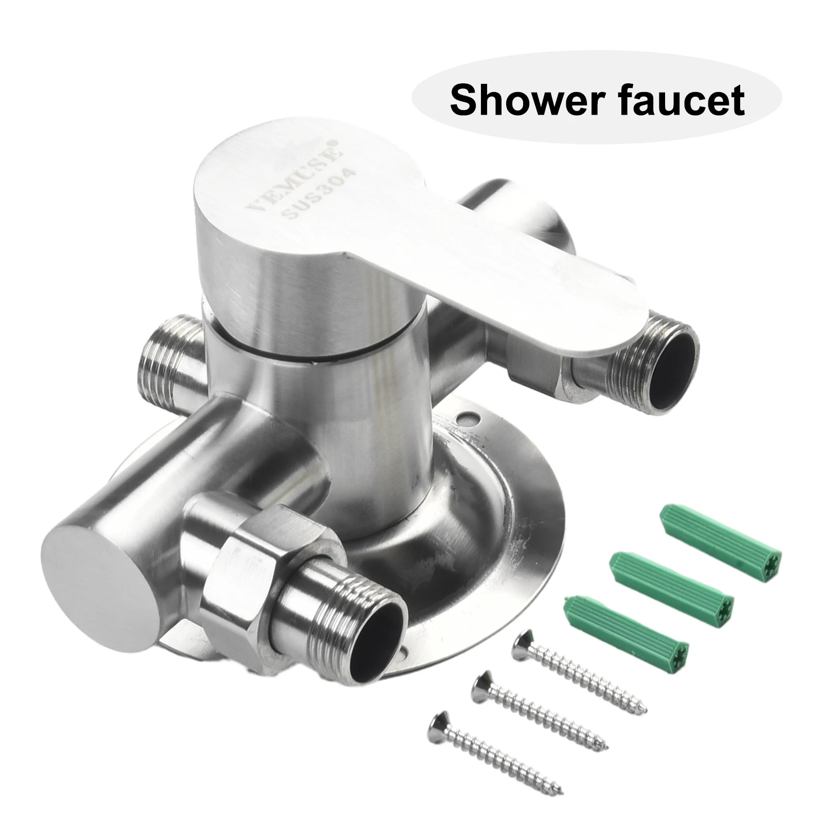 

Shower Faucet Mixer Valve Stainless Steel Hot And Cold Water Mixer Valve Bathroom Wall Mounted Mixing Valve Tap Home Improvement