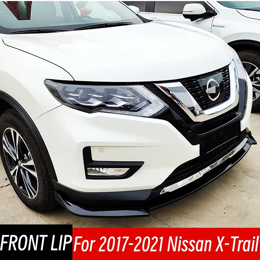 For Nissan X-Trail-Front Bumper Lip Chin Deflector Protect Guard Spoiler Decoration Car Exterior Tuning Accessories