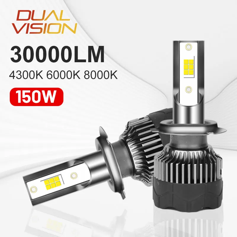 LED 자동차 조명, 30000LM H7 H4 H11 H1 H8 H3 4300K 6000K 8..