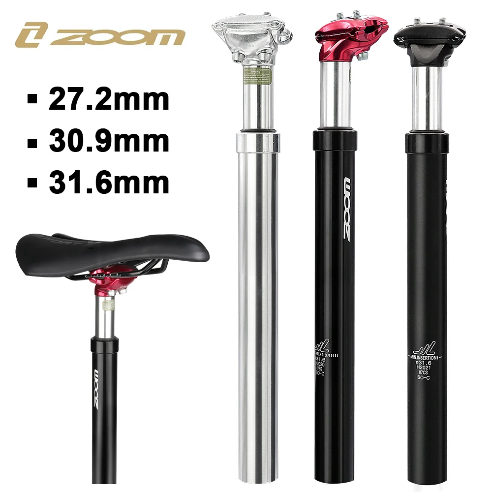 ZOOM-Aluminum Alloy Bicycle Seatpost, Mountain Bike Shock