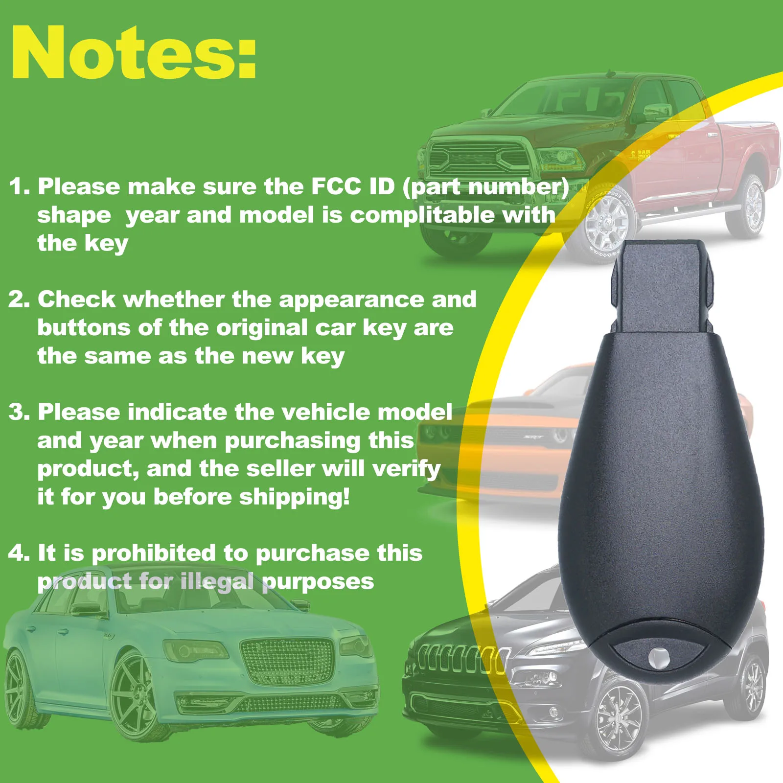 2013 Dodge Dodge Charger Fob Battery New Replacement Remote Key