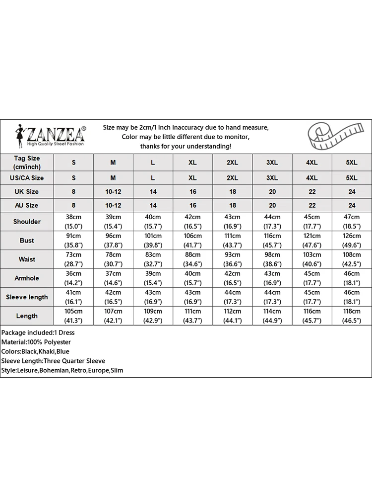 فستان ZANZEA أنيق للنساء بطول الركبة، موضة رقبة مر...