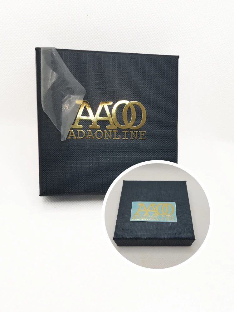 3D 맞춤형 전송 실버 금속 스티커 맞춤형 로고 자체 접착 데칼 라벨 UV DTF 인쇄 보석 상자 용 골드