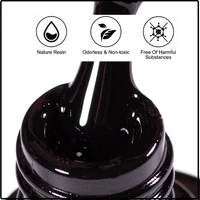 KODIES GEL Pure Black Gel Nail Polish 15ML Semi Permanent UV/LED Glitter Shimmer Manicure Esmalte Nail Gel Lacquer Soak Off Lak 2