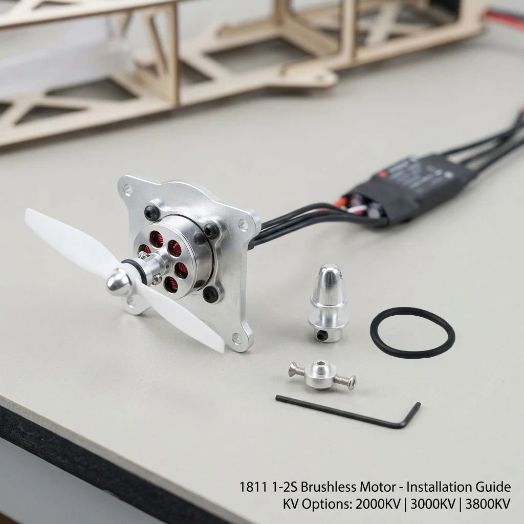 Micro moteur brushless D1811 2000KV/3000KV/3800KV pour drone RC