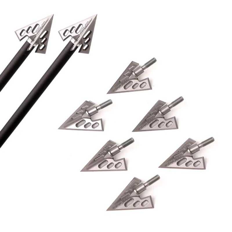 612pcsArchery3FixedBroadhead100GrainStainlessAlloyArrowhead