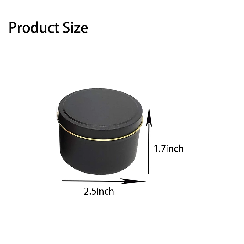 24 Piece Candle Tin Jars 4 Oz Metal Containers for Candles Arts Crafts Dry Storage