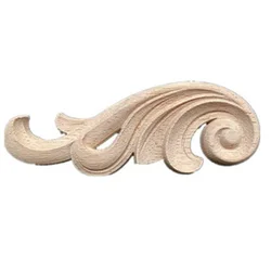 12cm Wood Carved Corner Onlay Unpainted Applique Frame Door Decors Decal Furniture Wall Unpainted Home Cabinet Door Decor Craft