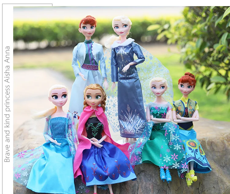 Kit C/ 2 Bonecas Anna E Elsa Frozen Gigante Articulada