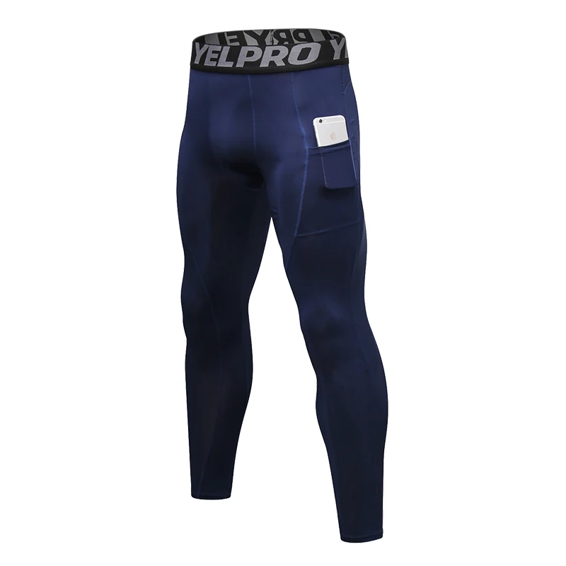 Men's Running Tights Compression Fitness Pants Elastic Running Basketball Sports Workout Tights Gym Training Leggings compression pants sports leggings