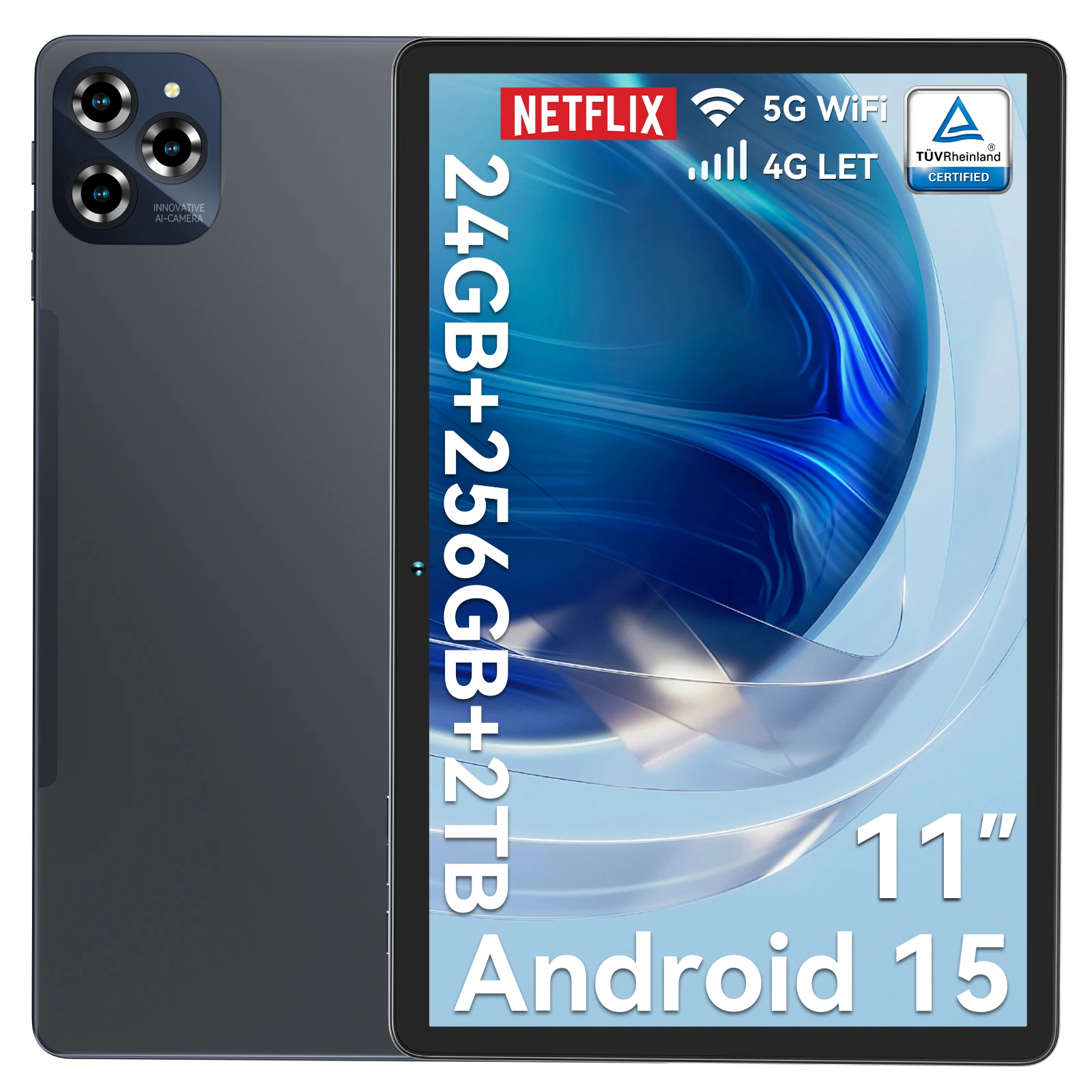 Tabwee W90 Android 15　タブレット　11インチ　24GB TABWEE W90 11'' Tablet Android 15, 24(8+16)GB RAM 256GB ROM