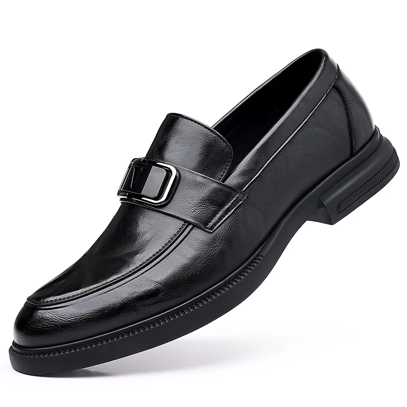 New Leather Shoes for Men Deodorant Breathable Casual British Business Formal Wear All The Trend Youth Pointed Head Increase