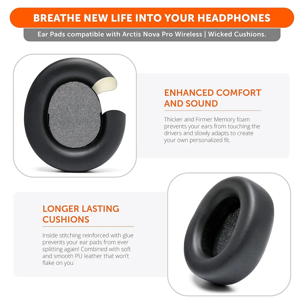 Earphone pads For SteelSeries Arctis Nova Pro Wireless replacement Earpads headphones Earmuffs Soft cloth Memory Covers Sponge