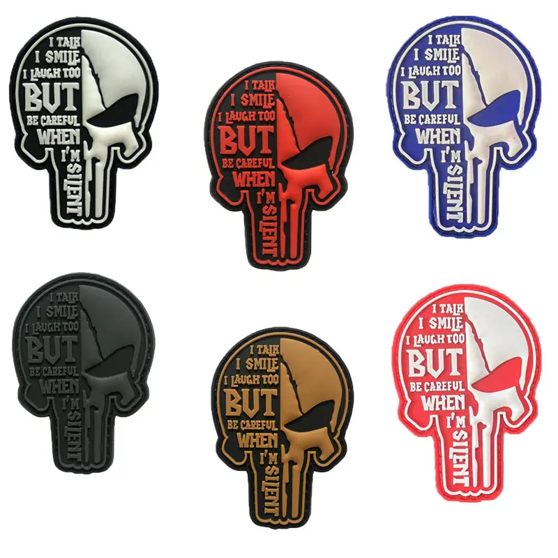 Toppe A Strappo Militari - Set 6 Pezzi Skull Punisher