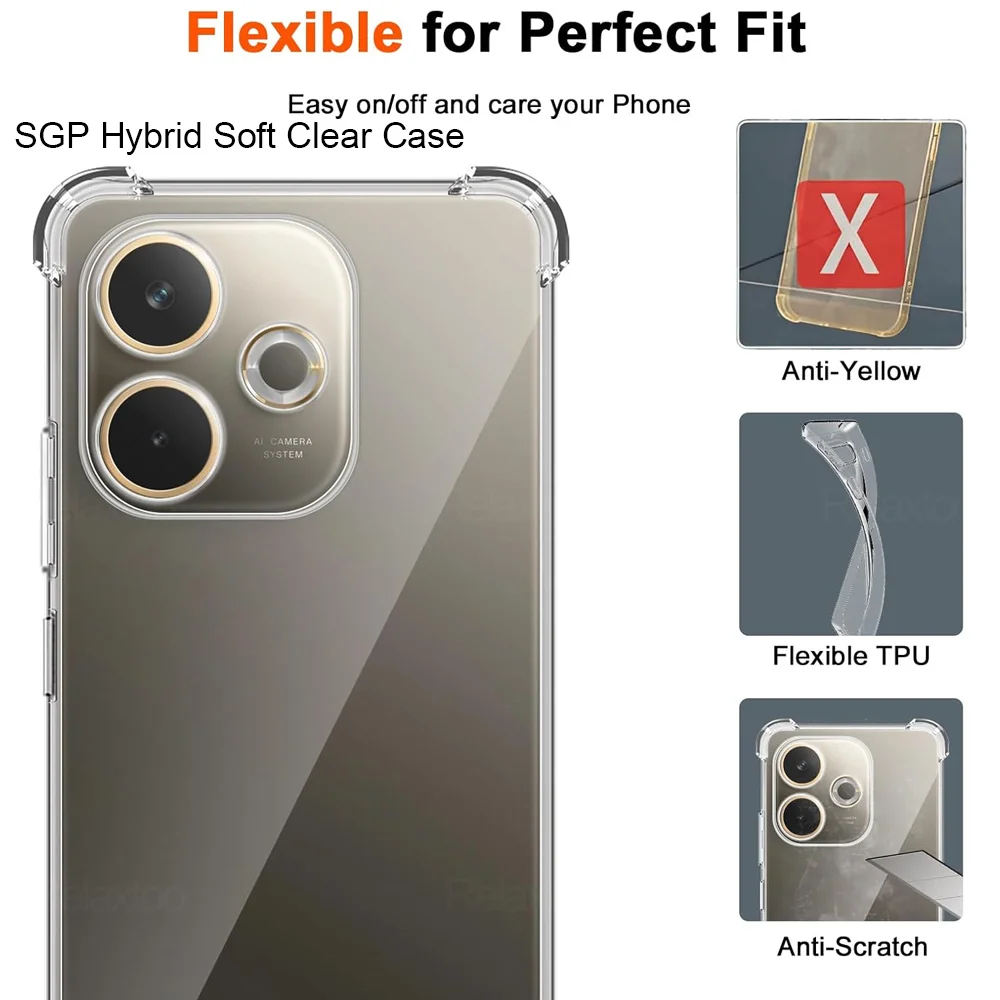 Transparent Shockproof Case with Camera Protection