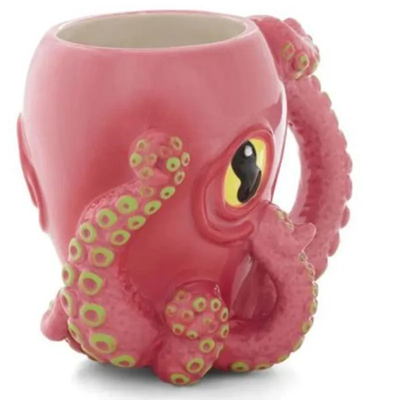 クリエイティブなタコの触手、3Dマグカップ、漫画の動物