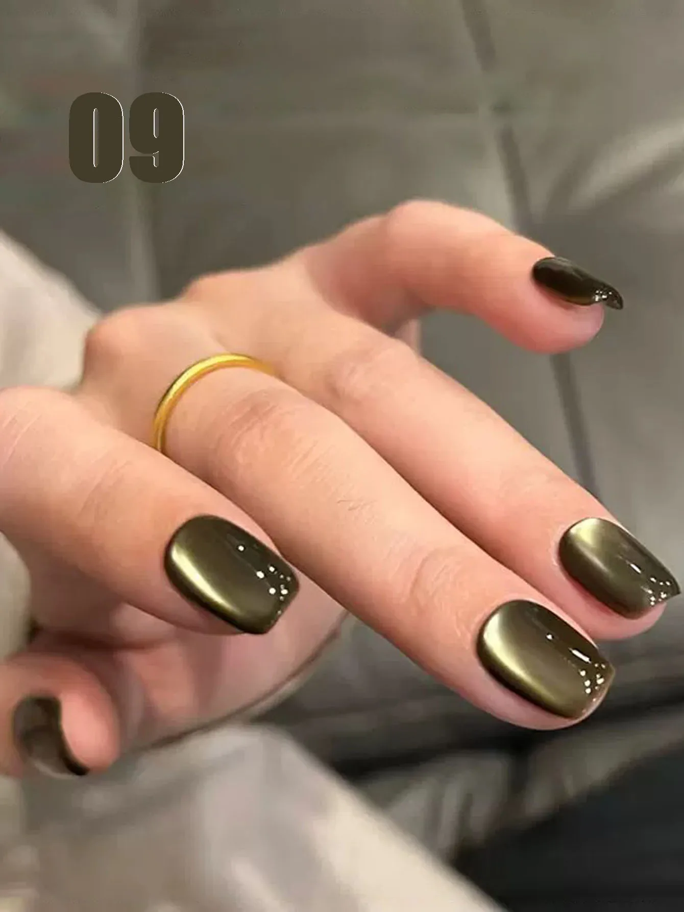 MIANEL 12ML/PCS Autumn Maillard Black Brown Cat Eye Gel Nail Polish Black Nails Christmas Nails Halloween Nails 2025 New Style 3