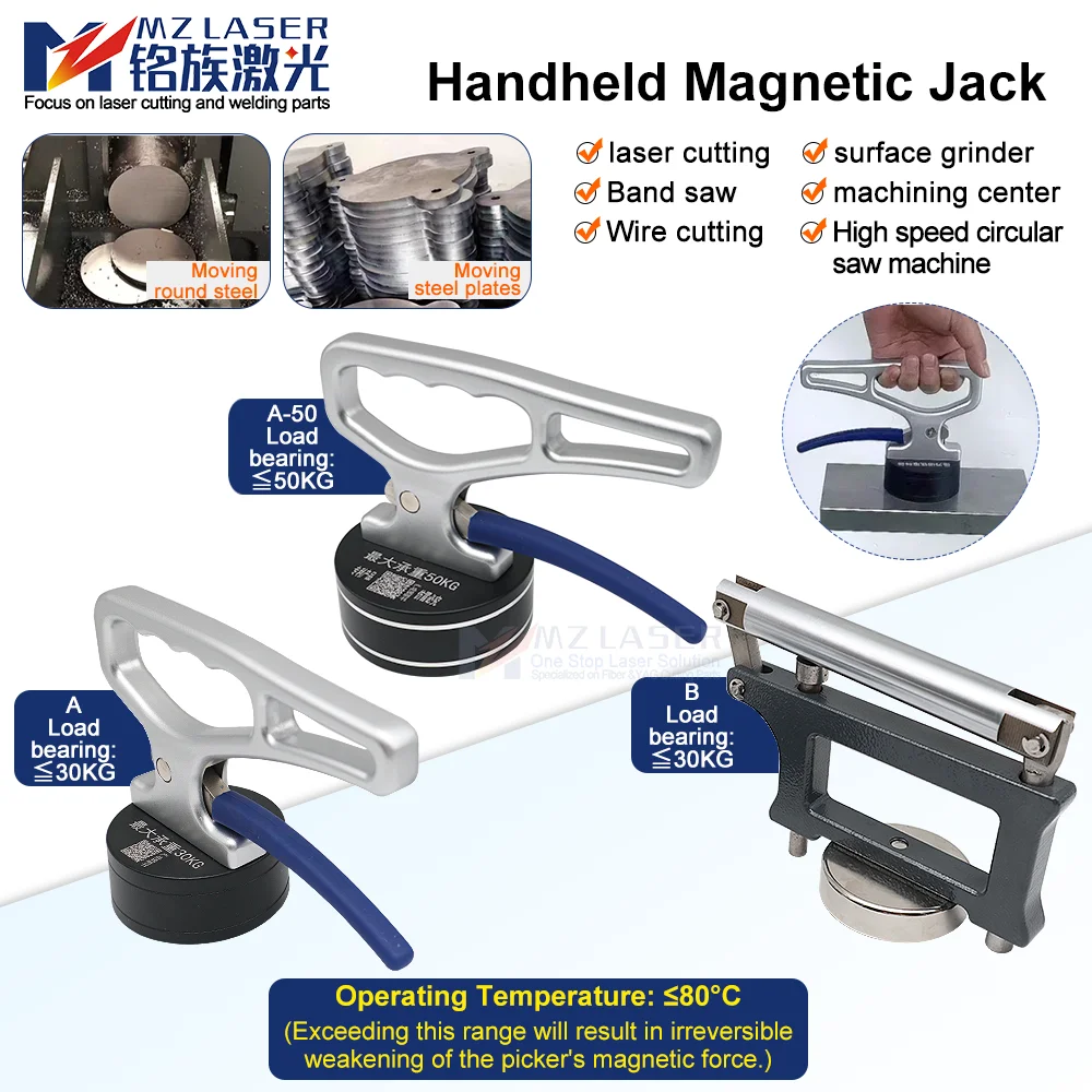 Handheld Magnetic Jack Powerful Magnet Portable Steel Transporter Laser Cutting Machine Head magnetic jack