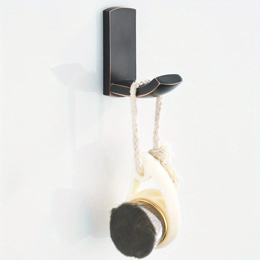 Simple Black Antique Brass Colour Crafted Vintage Style Coat Hooks, Wall Mounted Bathroom Hooks Copper Coat Hooks