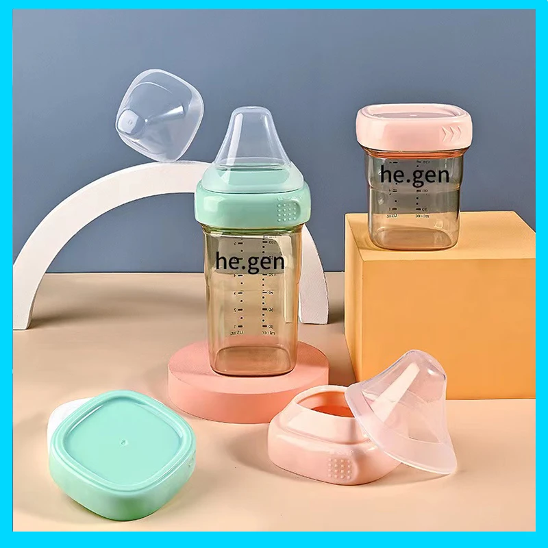 Collar and Transparent Cover Seamlessly Convert a Storage Container to a Feeding Bottle Compatible with Hegen Bottles P31B