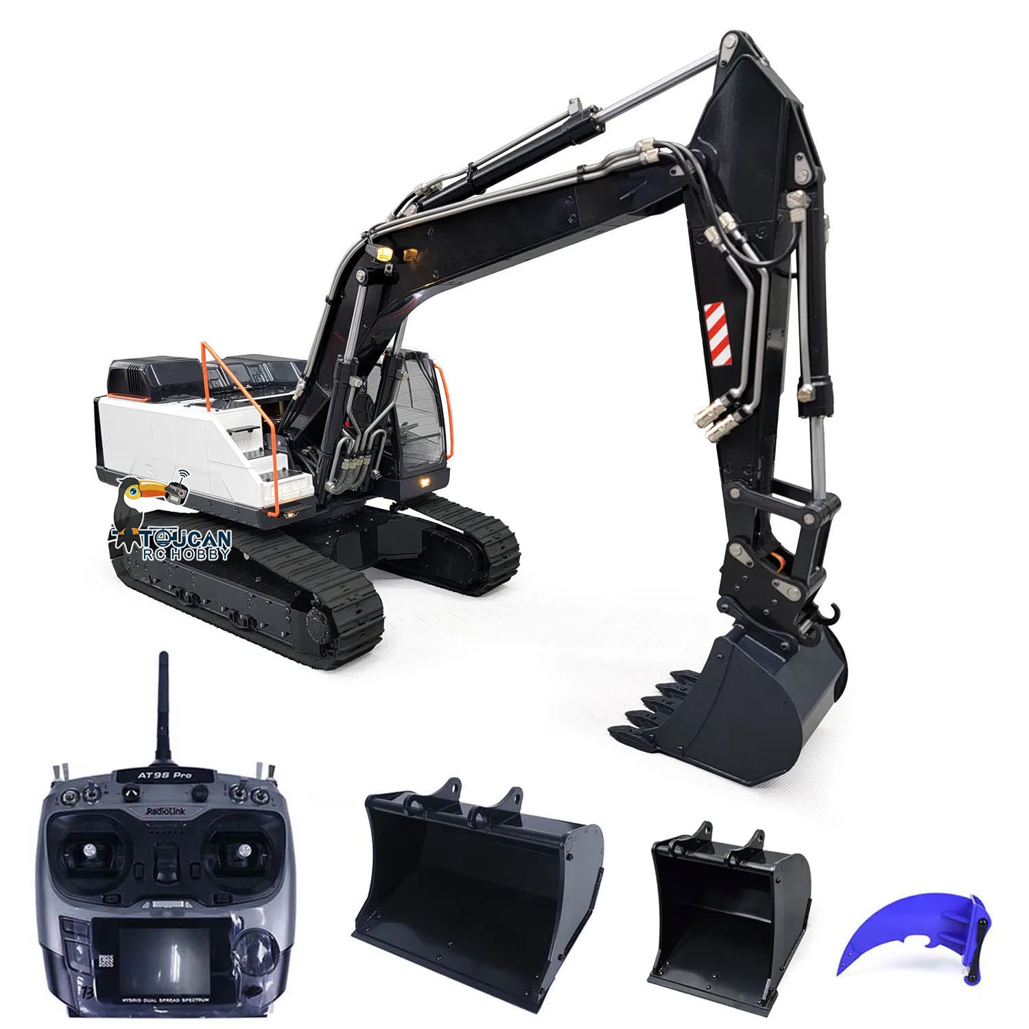 MTM 1/14 RC Hydraulic Tracked Excavator for EC380 2 Arms Wireless Engineering Digger Model Outdoors Toys TH22519 3