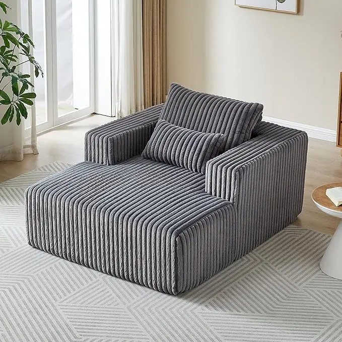 Grey-Chaise Lounge