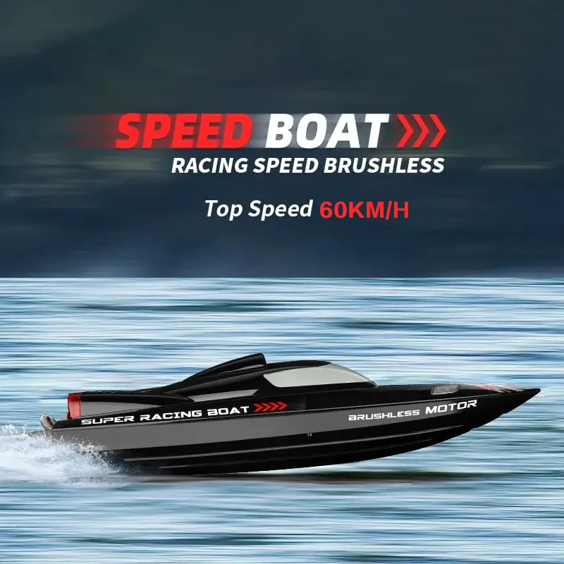 New WL916 RC 2.4Ghz Boat 60KM/H Brushless High Speed Racing Ship 2200mAh Remote Control Speedboat Toys For Adults And Kids