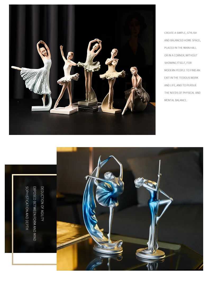 Modern Simple Ballet Girl Art Decoration