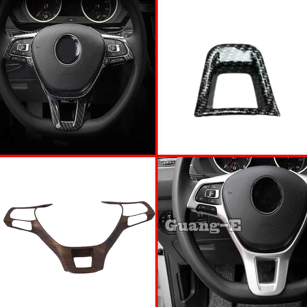 

For Volkswagen VW T-Cross TCross 2019 2020 2021 2022 2023 Sticker Cover Steering Wheel Kit Trim Frame Panel Hoods 1PCs