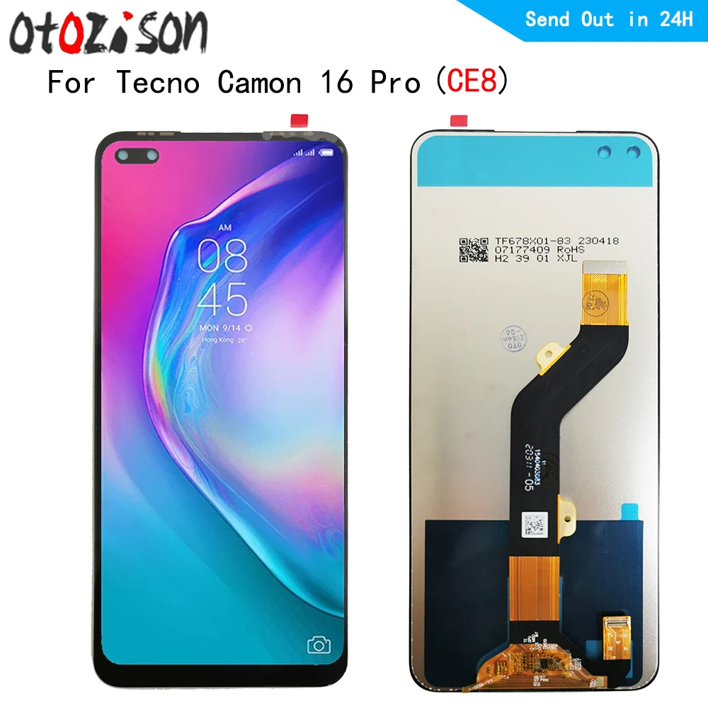 

CE8 ЖК-дисплей 6,8 дюйма IPS для Tecno Camon 16 Pro ЖК-дисплей, сенсорная панель экран дигитайзер с рамкой в сборе 720x1640