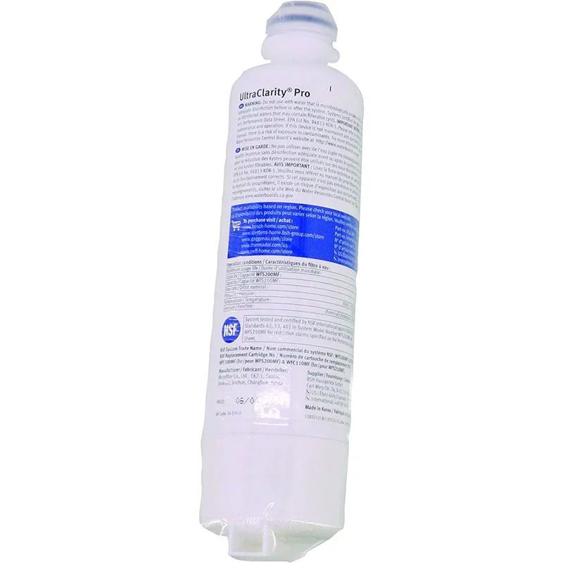 Water Filter water filter Bosch 11032531 UltraClarity&reg; Pro Water Filter Cartridge (White) for Bosch Refrigerators BORPLFTR50,BORPLFTR55,RA450022,12033030
