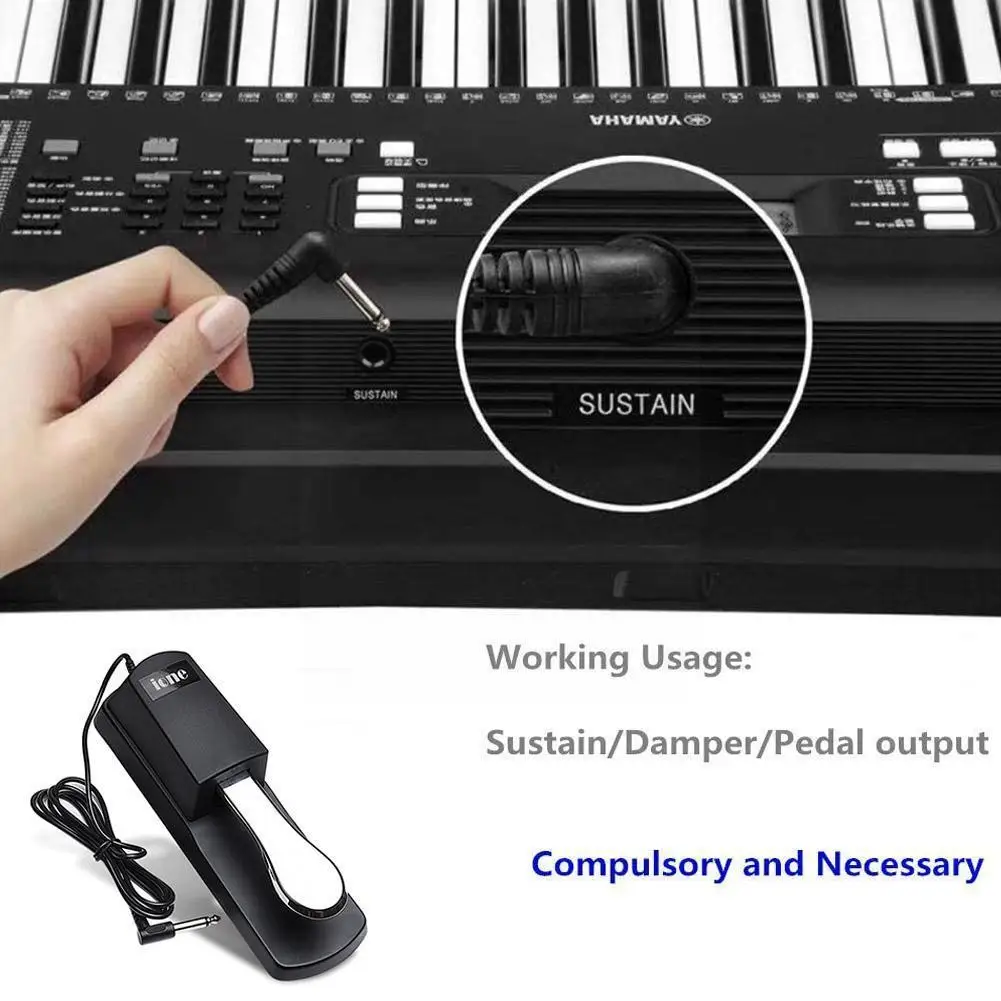Universal Sustain Pedal Anti Slip Bottom Foot Pedal Musical Instrument