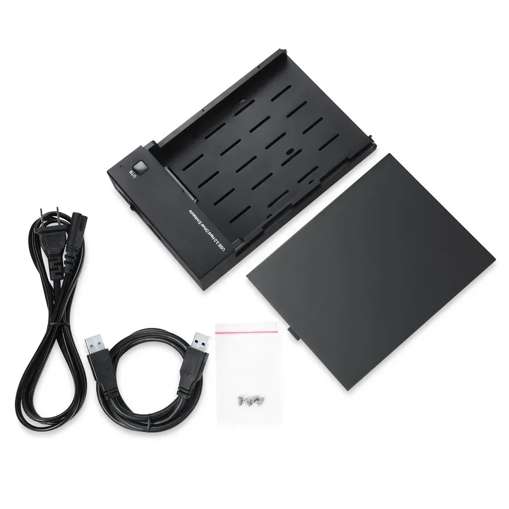 3.5 Inch USB 3.0 to SATA III External Hard Drive Enclosure Case Support Both 2.5" & 3.5" SATA HDD SSD Built-in Adapter